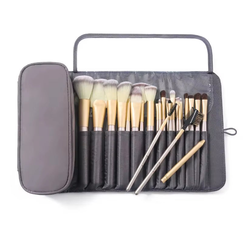 Makeup Bag Women'S Cosmetic Brush Bag Travel Organizer Makeup Brushes Fold Tools Rolling Bags Waterproof Nylon Makeup Case