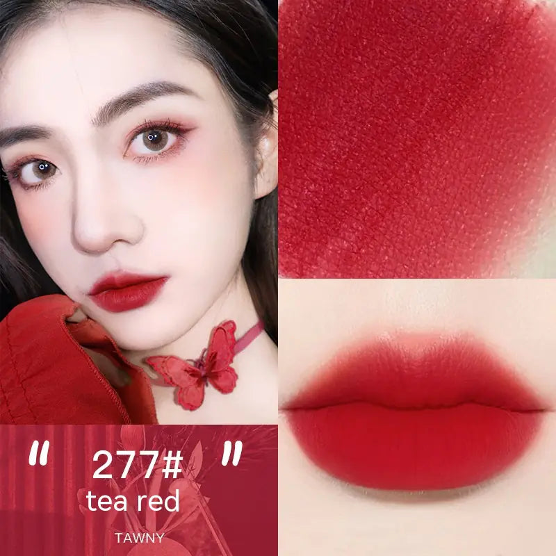 Transparent Red Canned Lip Mud in Thin Persimmon Shade