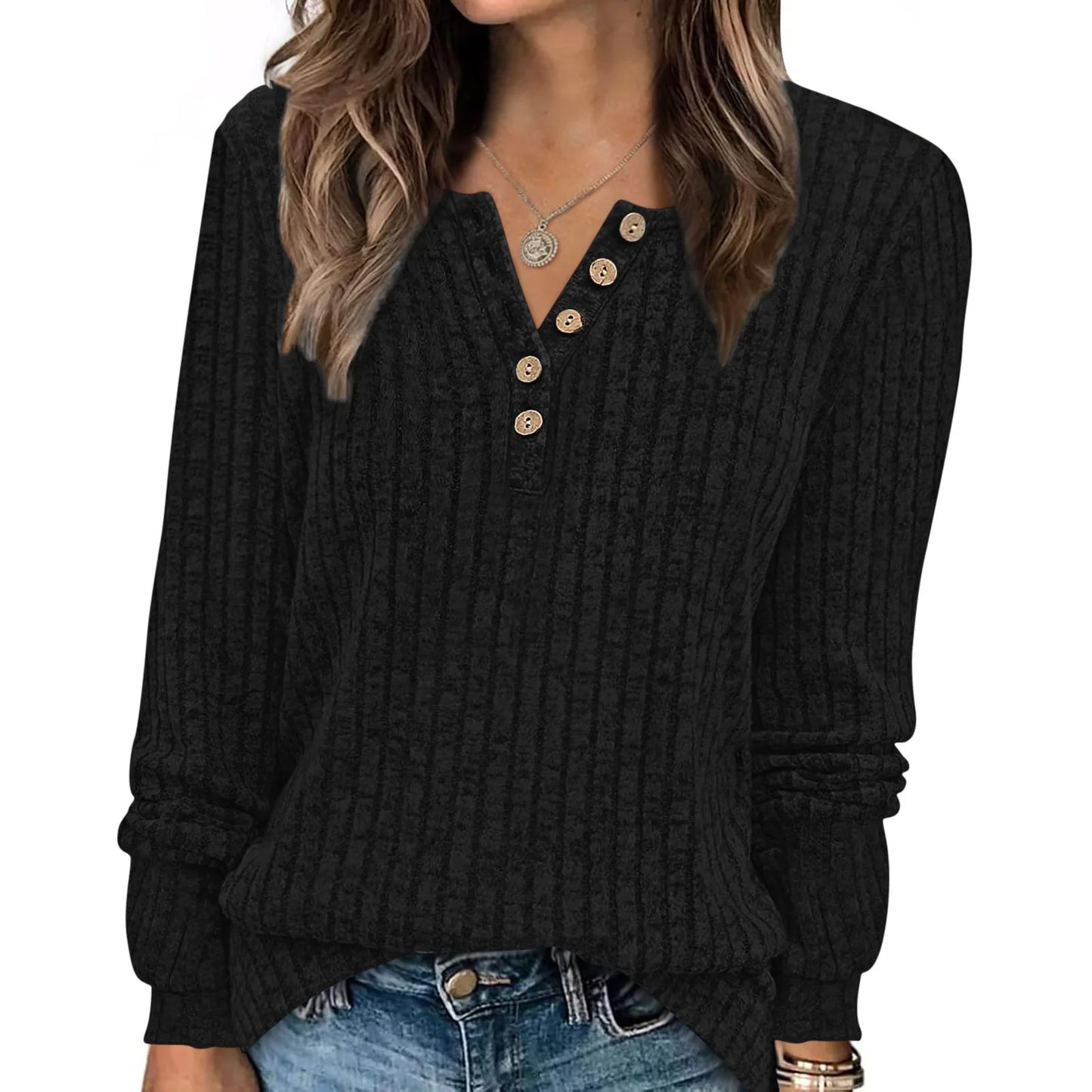 Clearance Womens Clothing plus Size Womens 2025 Fall V-Neck Sweaters Long Sleeve Loose Oversized Knitted Casual Knit Pullover