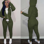 11 Colors Fall Winter 2 Piece Pants Set Women Fall 2025 Women Clothes Hoodies Sweatshirt Outfit Two Piece Pants Set Clothes