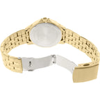 Reloj De Vestir Quartz Japonés Chapado En Acero Inoxidable BF2013-56P Dorado Para Hombre