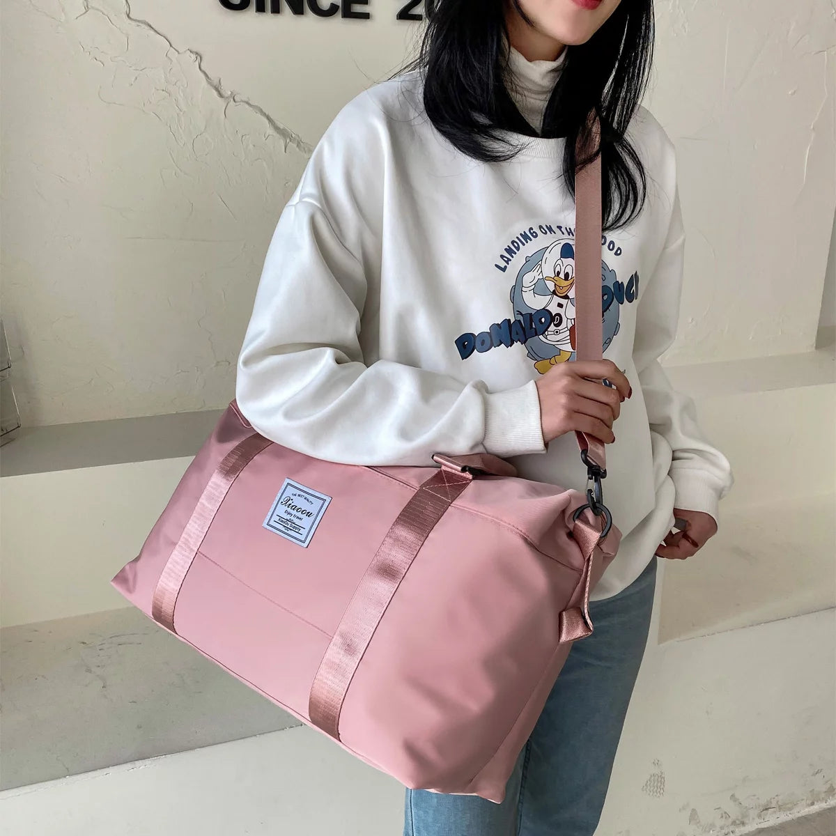 Duffel Bolsa De Viaje Tipo Bolsa Deportiva Bolsa De Gimnasio Bolsa De Hombro Bolsa De Fin De Semana Bolsa De Noche Para Mujer Accesorios De Gimnasio Para Mujer
