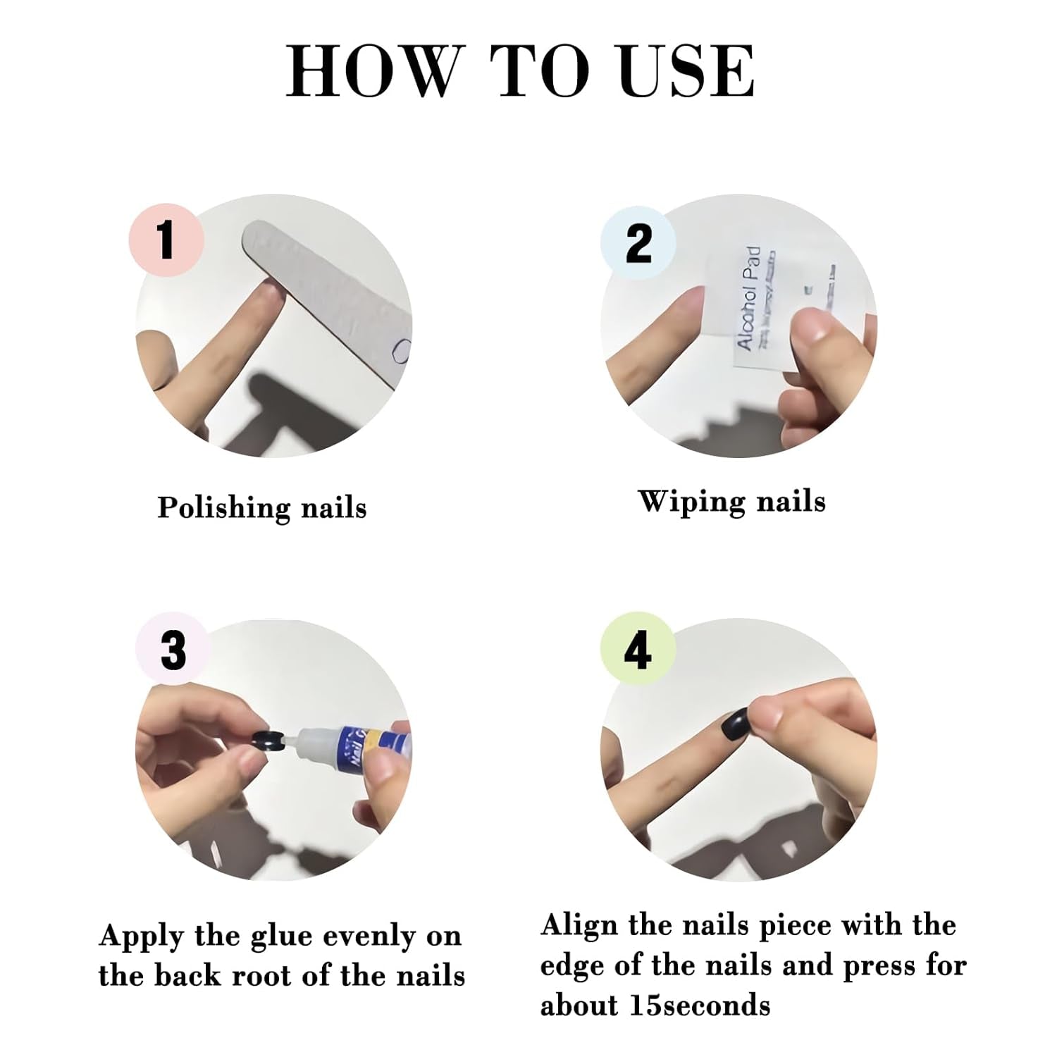 Press on Nails Long Square Fake Nails Purple Gradient Glossy False Nails Full Cover Glue on Nails with Butterfly Rhinestone Designs Artificial Summer Acrylic Squoval Nail Kit