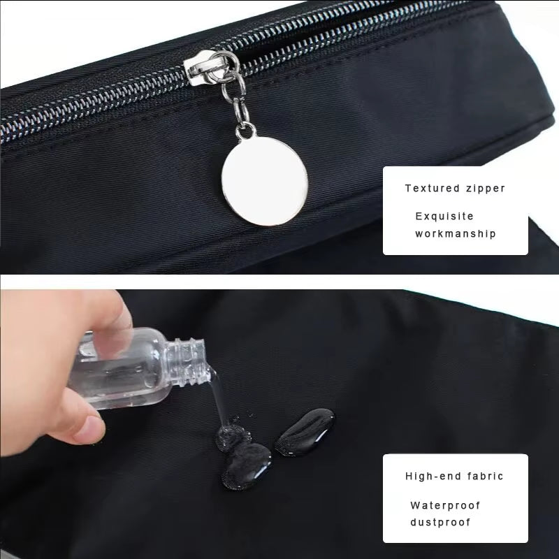 Makeup Bag Women'S Cosmetic Brush Bag Travel Organizer Makeup Brushes Fold Tools Rolling Bags Waterproof Nylon Makeup Case