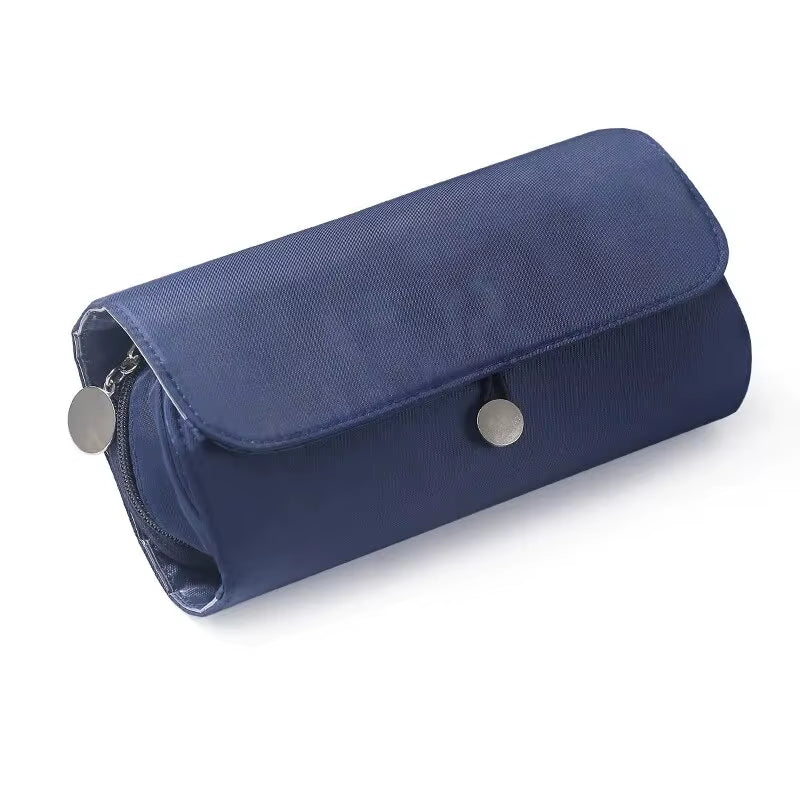 Makeup Bag Women'S Cosmetic Brush Bag Travel Organizer Makeup Brushes Fold Tools Rolling Bags Waterproof Nylon Makeup Case