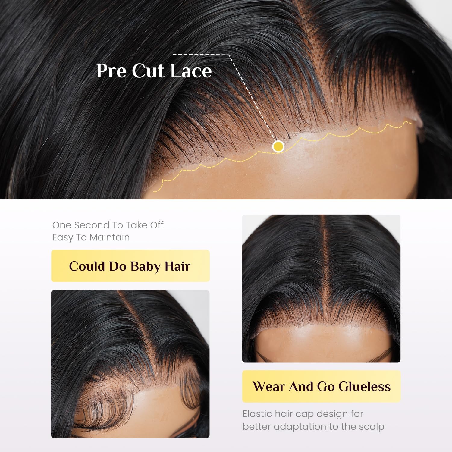 Human Hair Blend Wig Body Wave Wig and Layered Straight Wig Bundles