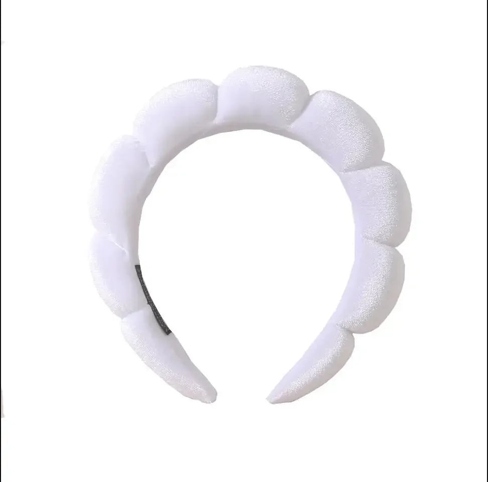 2024 Fashion Sponge Headband for Women Girls Puffy Hair Band Makeup Bubble Retro Terry Cloth Headbands Hair Accessories Headwear