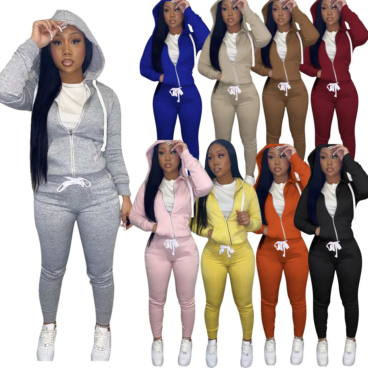 11 Colors Fall Winter 2 Piece Pants Set Women Fall 2025 Women Clothes Hoodies Sweatshirt Outfit Two Piece Pants Set Clothes