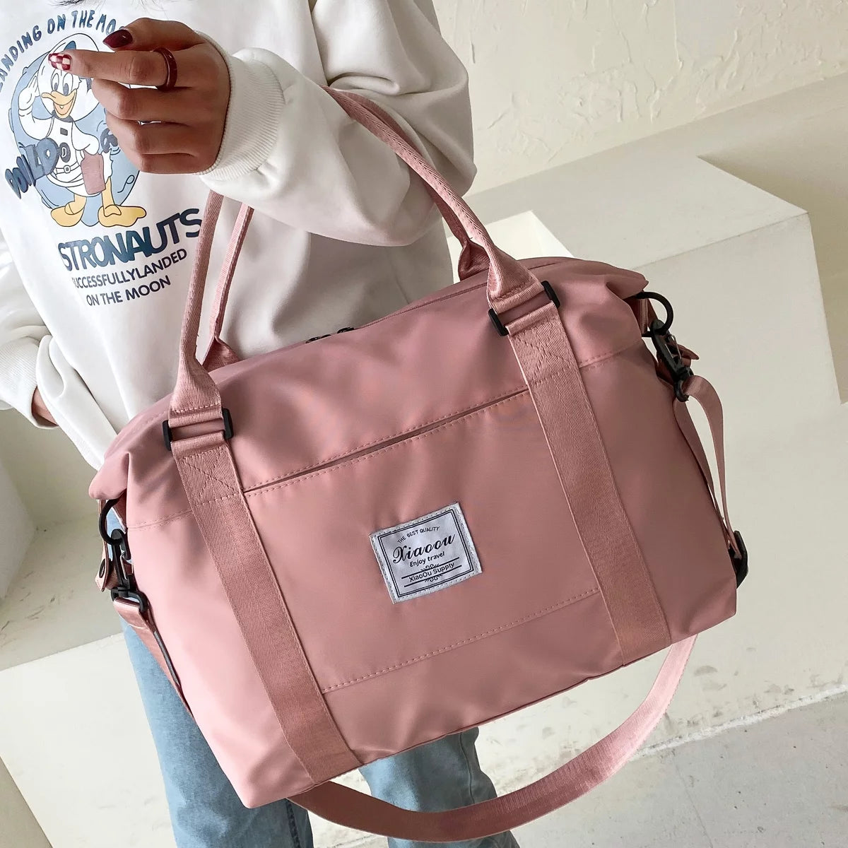 Duffel Bolsa De Viaje Tipo Bolsa Deportiva Bolsa De Gimnasio Bolsa De Hombro Bolsa De Fin De Semana Bolsa De Noche Para Mujer Accesorios De Gimnasio Para Mujer