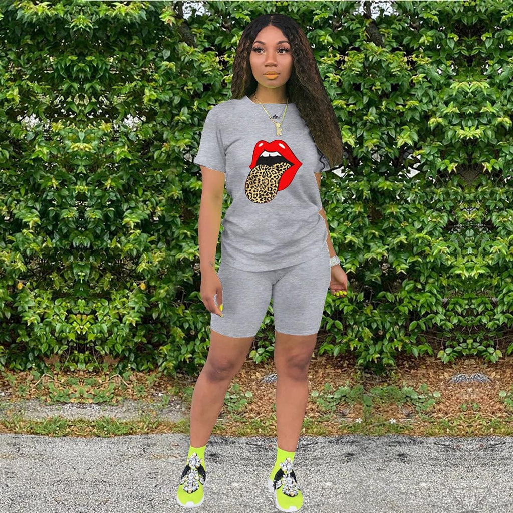 Women'S 2 Piece Outfit - Casual Solid Color T-Shirts Workout Tracksuit Bodycon Pants Suit Set Jumpsuit Rompers