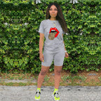 Women'S 2 Piece Outfit - Casual Solid Color T-Shirts Workout Tracksuit Bodycon Pants Suit Set Jumpsuit Rompers