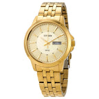 Reloj De Vestir Quartz Japonés Chapado En Acero Inoxidable BF2013-56P Dorado Para Hombre
