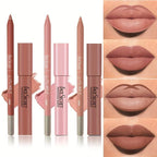 Matte Lipliner&Lipstick Set,Waterproof， Long Lasting Lip Makeup, Soft Matte Color Rendering,Women'S Makeup Cosmetics