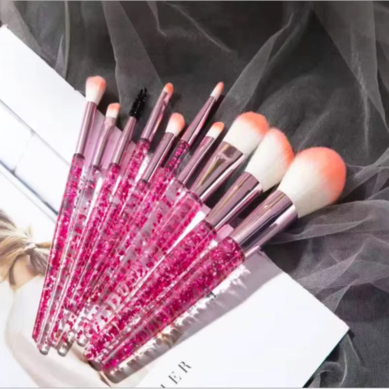 Makeup Brush 10 Piece Suit Makeup Tools Soft Hair Powder Blusher Brush Eye Shadow Makeup Suit