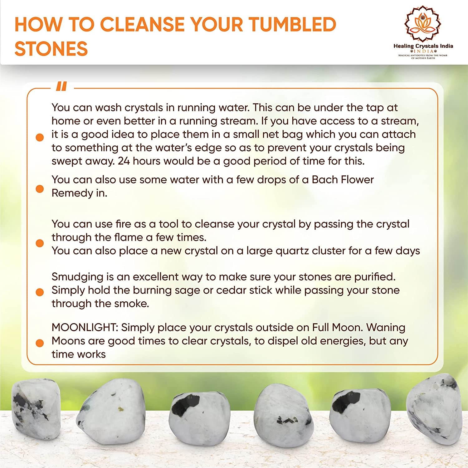 Healing Crystals Rainbow Moonstone Tumbled Stones- Healing Stones and Crystals for Beginners- 8 Piece Real Crystals and Healing Stones - Tumbled Crystals for Witchcraft (8, Rainbow Moonstone)