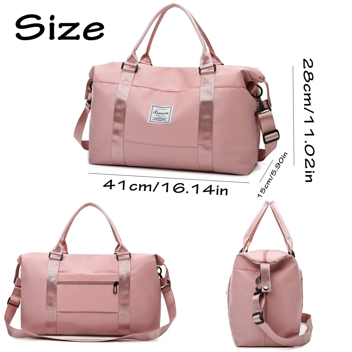 Duffel Bolsa De Viaje Tipo Bolsa Deportiva Bolsa De Gimnasio Bolsa De Hombro Bolsa De Fin De Semana Bolsa De Noche Para Mujer Accesorios De Gimnasio Para Mujer