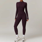 Women'S Clothes Yoga Set Yoga Jumpsuits One Piece Workout Long Sleeve Rompers Sportswear Gym Set Workout Tracksuit Bodysuits