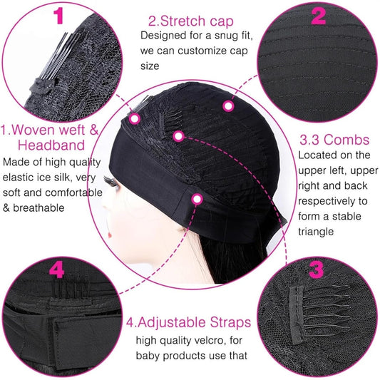 Wig for Women Headband Wig Body Wave Human Hair Wig Glueless None Lace Front Wig for Black Woman Natural Color Remy Full Machine Wear and Go Wigs 180% Density Wig(24Inches)