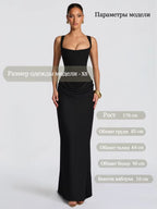 Mingmingxi White Sexy Corset Maxi Dress Party Outfit Women’S Evening Dress Long Black Dinner Ball Gown Elegant Prom Dresses