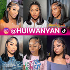 1 of  Bob Wig Human Hair 14 Inch Nature Black and 1 of  Bob Wig Human Hair 10 Inch Nature Black