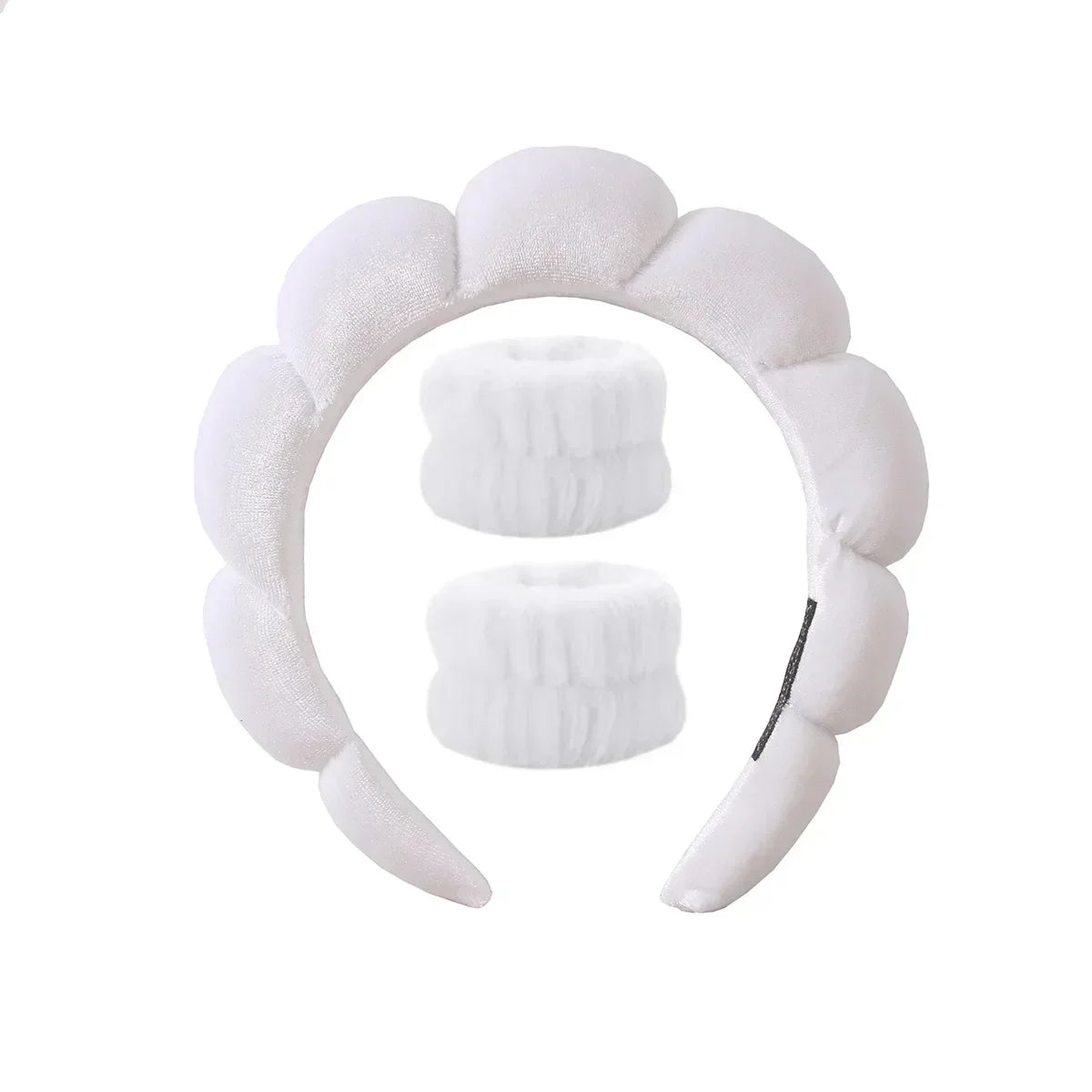 2024 Fashion Sponge Headband for Women Girls Puffy Hair Band Makeup Bubble Retro Terry Cloth Headbands Hair Accessories Headwear