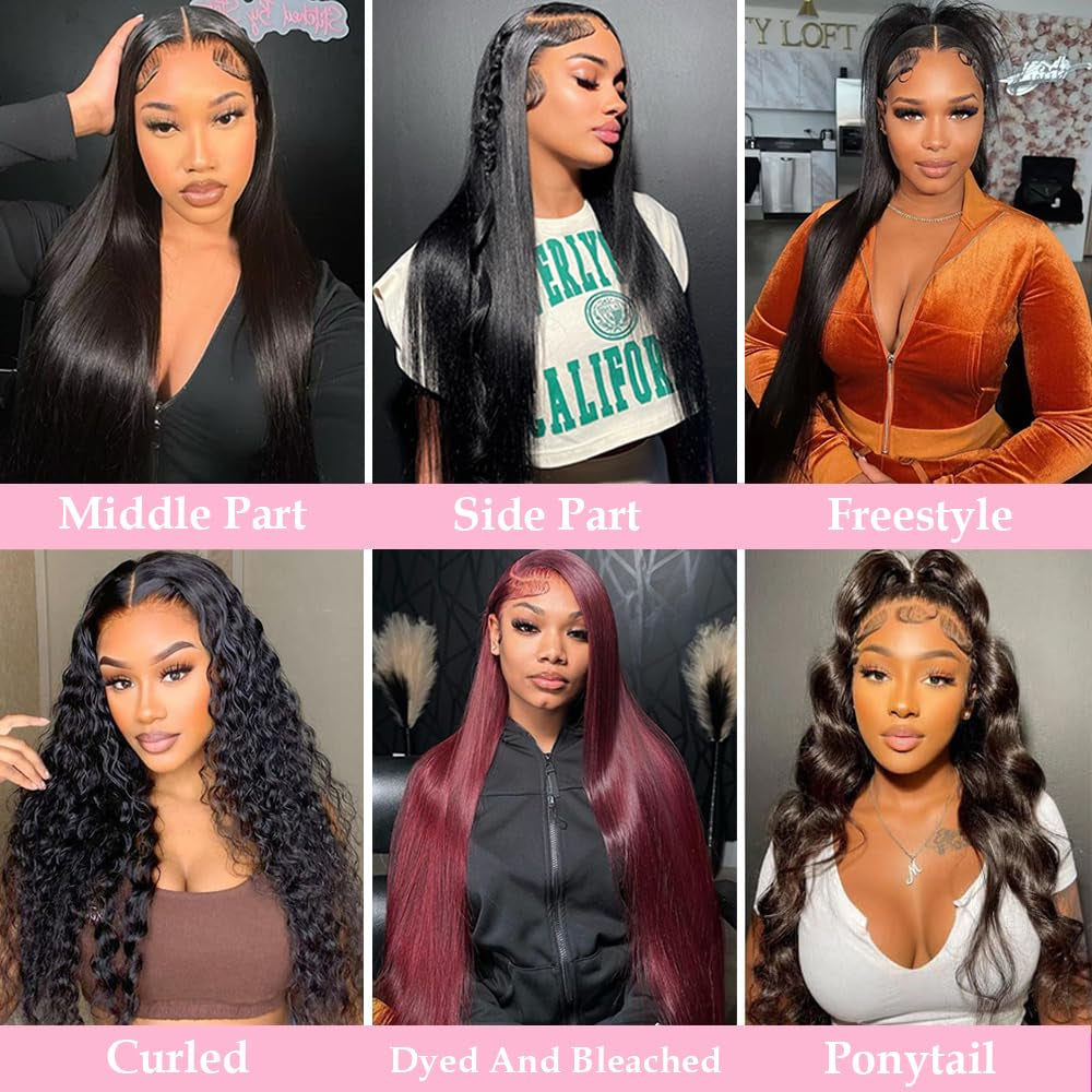 Straight Lace Front Wigs Human Hair 13X4 Hd Lace Front Wigs Human Hair Pre Plucked 180 Density Glueless Wigs Human Hair 28 Inch Lace Frontal Wigs Human Hair for Black Women