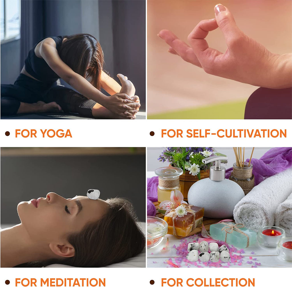 Healing Crystals Rainbow Moonstone Tumbled Stones- Healing Stones and Crystals for Beginners- 8 Piece Real Crystals and Healing Stones - Tumbled Crystals for Witchcraft (8, Rainbow Moonstone)