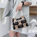 Fashion Cartoon Bear Lunch Bags for Women Large Capacity Tote Picnic Drink Lunchbox Bag Portable Outdoor Office Food Bags