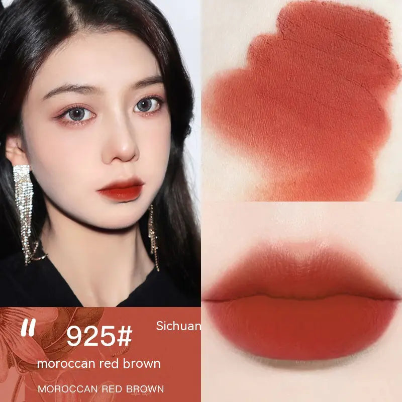 Transparent Red Canned Lip Mud in Thin Persimmon Shade