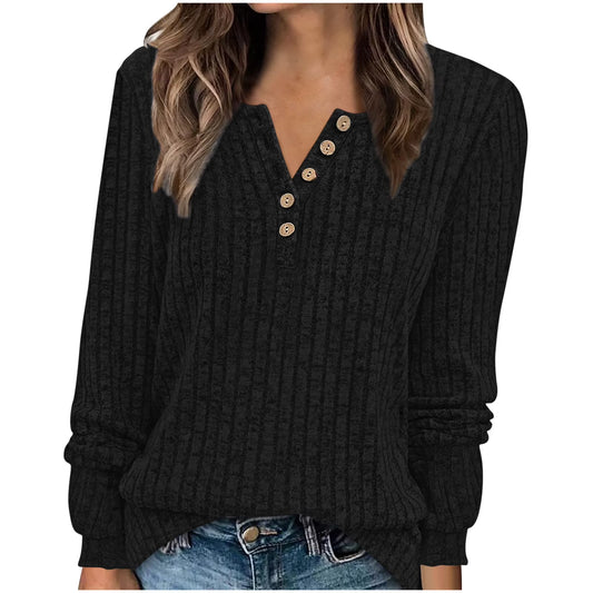 Clearance Womens Clothing plus Size Womens 2025 Fall V-Neck Sweaters Long Sleeve Loose Oversized Knitted Casual Knit Pullover