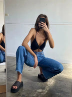 Casual Fashion Straight Leg Women'S Jeans Denim Bottom Harajuku Boyfriend Long High Waist Baggy Jeans Fall Pants