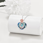 Mothers Day Gifts for Mom Necklace 925 Sterling Silver Mom Necklace with Heart Crystal Necklace Jewerly Mothers Day Gifts for Women Mother