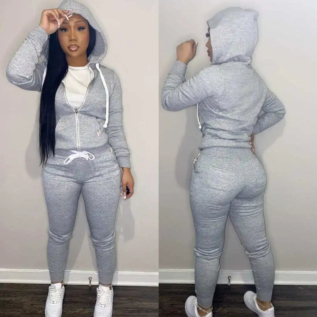 11 Colors Fall Winter 2 Piece Pants Set Women Fall 2025 Women Clothes Hoodies Sweatshirt Outfit Two Piece Pants Set Clothes