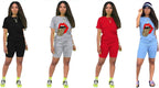 Women'S 2 Piece Outfit - Casual Solid Color T-Shirts Workout Tracksuit Bodycon Pants Suit Set Jumpsuit Rompers
