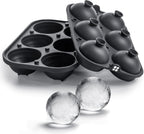 Ice Cube Molds – Large Silicone Ice & Sphere Mold Combo with Built-In Easy-Fill Funnel 2-Inch round & Square Whiskey Ice Molds for Cocktails & Bourbon