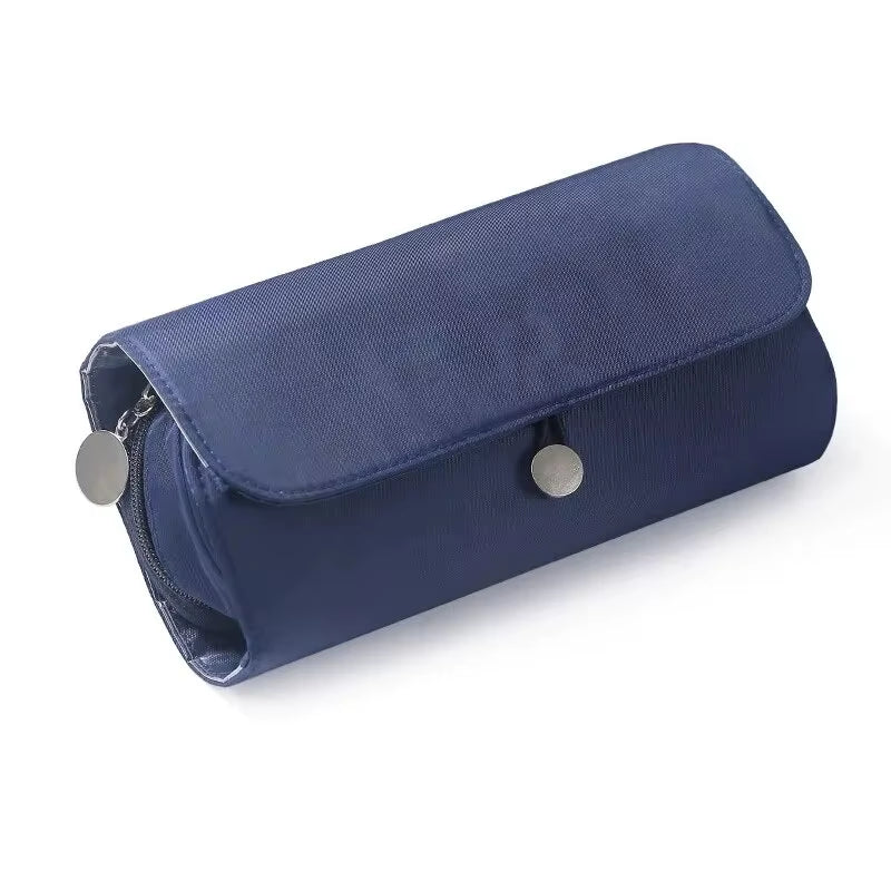 Makeup Bag Women'S Cosmetic Brush Bag Travel Organizer Makeup Brushes Fold Tools Rolling Bags Waterproof Nylon Makeup Case
