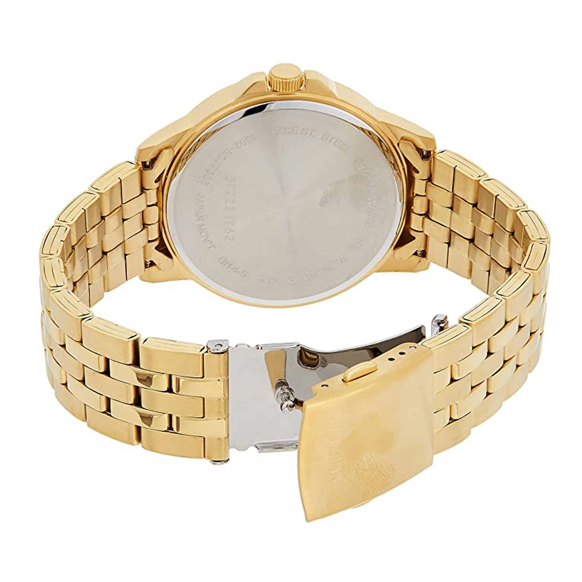 Reloj De Vestir Quartz Japonés Chapado En Acero Inoxidable BF2013-56P Dorado Para Hombre