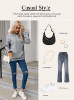 Hoodies for Women Fall Sweatshirts for Women Drawstring Long Sleeve Hoodies Pullover Knit Top with Pocket Pink M