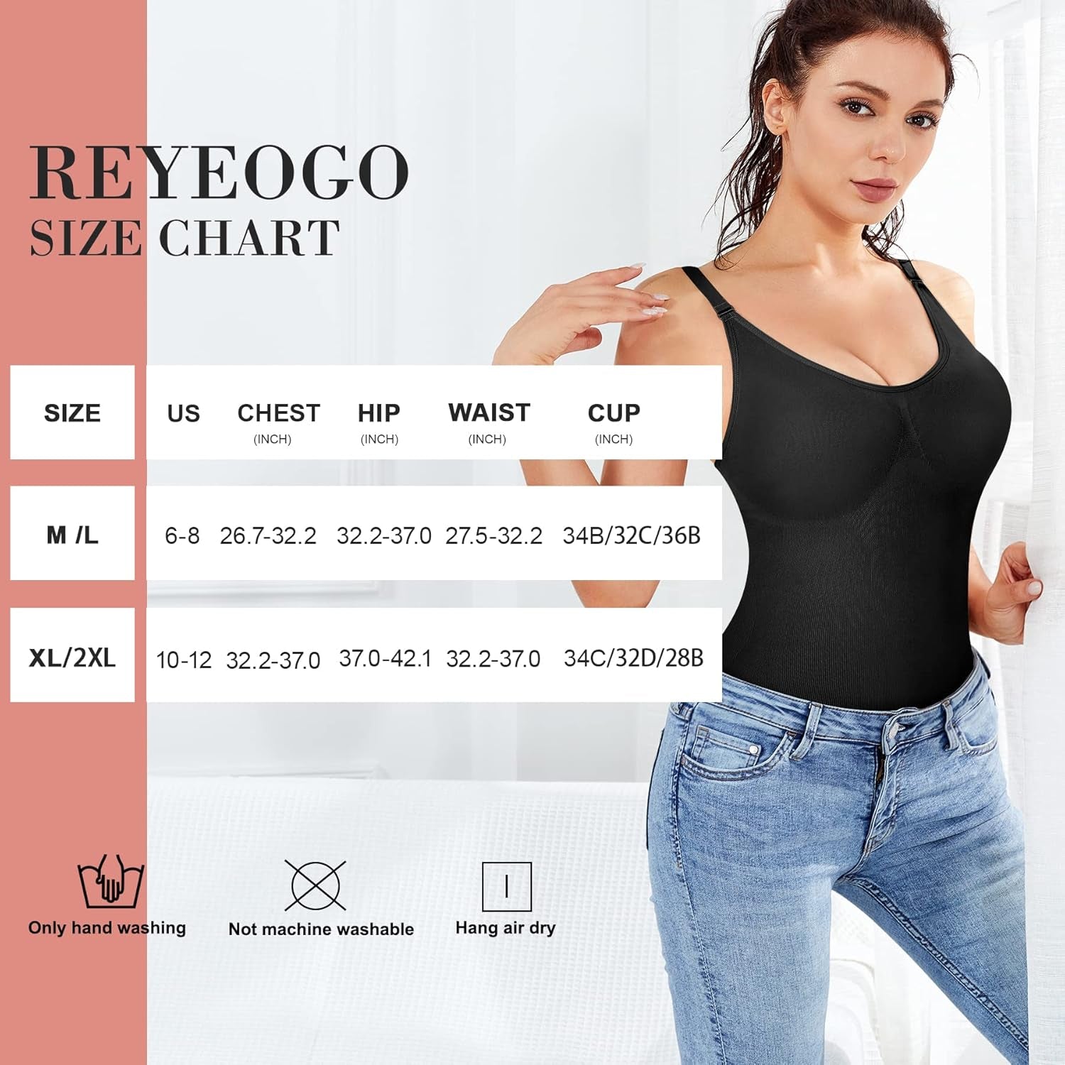 Women Seamless V Neck Bodysuit Tops Slim Fit Full Body Shaper Comfort Shapewear Butt Lifter Leotard Stretchy Jumpsuit (Black, Medium/Large)