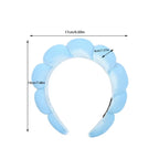 2024 Fashion Sponge Headband for Women Girls Puffy Hair Band Makeup Bubble Retro Terry Cloth Headbands Hair Accessories Headwear