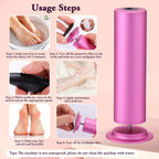 Electric Foot Callus Remover, Adjustable Speed ​​(0-600Rpm), Adjustable Speed Foot Scrubber with 60 Pcs Sandpaper Discs, Electric Callus Remover for Feet,Pedicure Tool for Men and Women,Pink