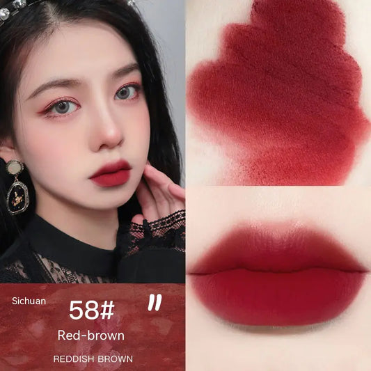 Transparent Red Canned Lip Mud in Thin Persimmon Shade